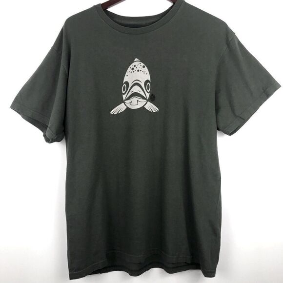 Remington Fly Tackle & Apparel Olive Green Fish Graphic T shirt - Picture 1 of 5